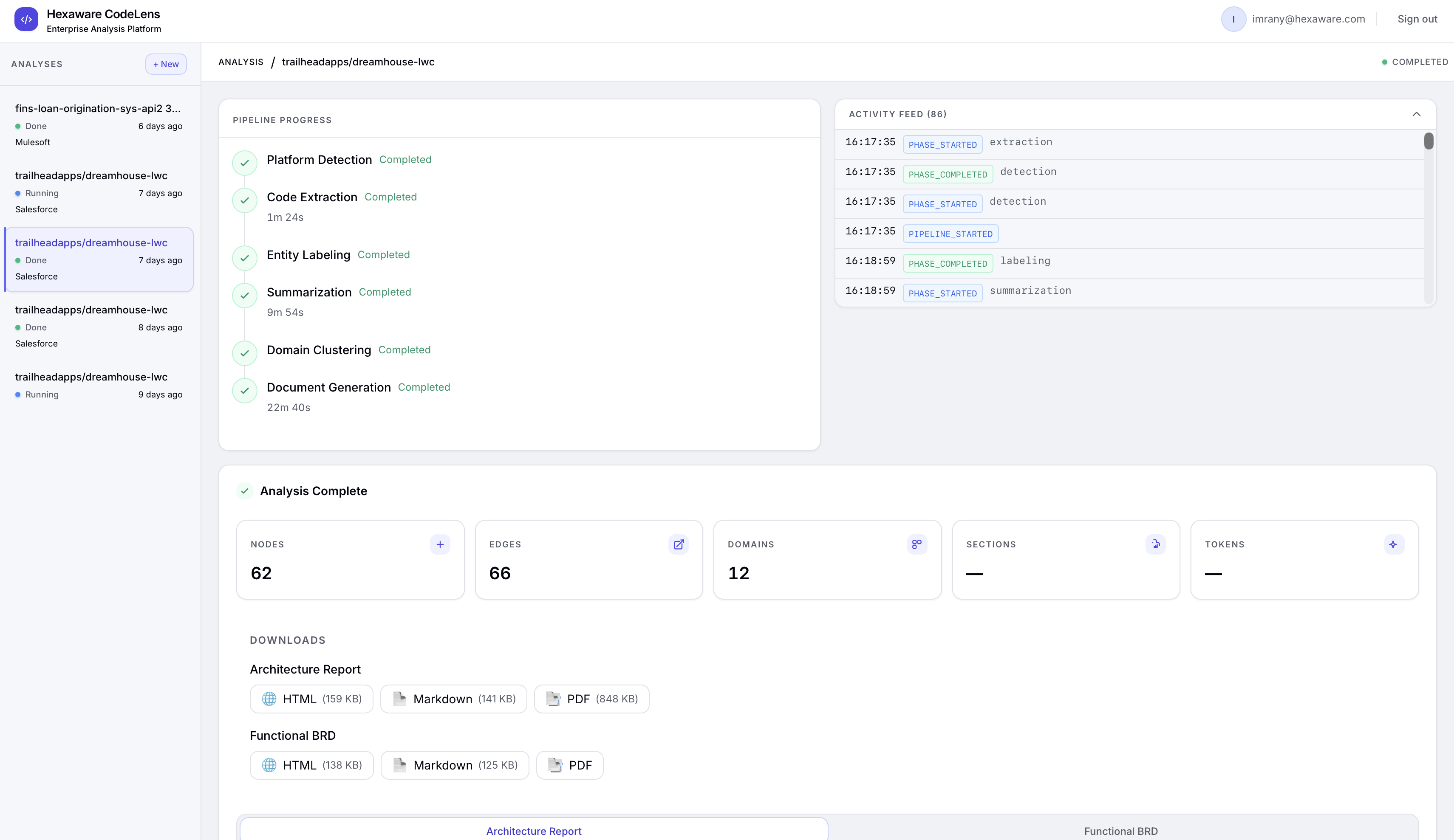 Hexaware Codelens screenshot 2