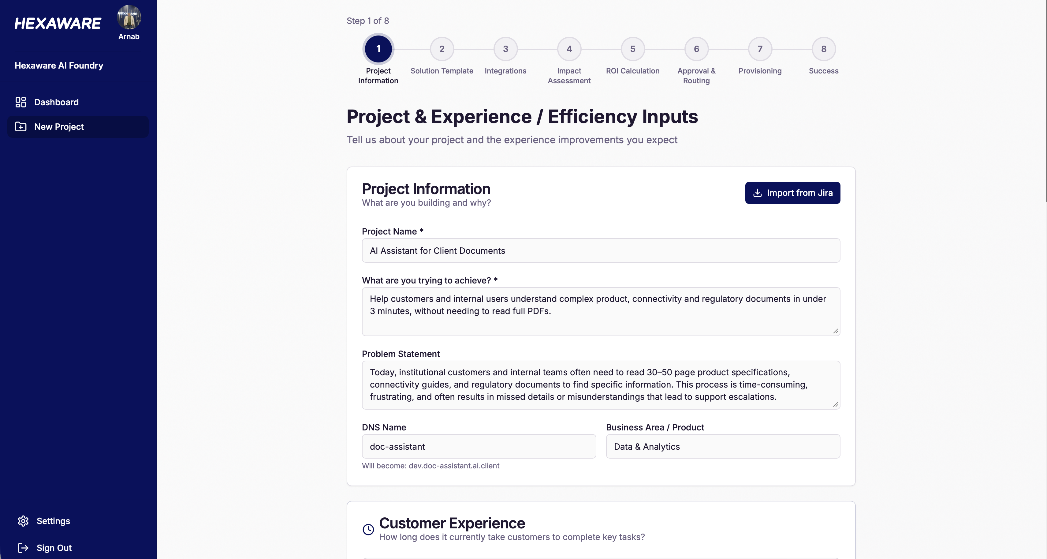 Hexaware AI Foundry screenshot 2