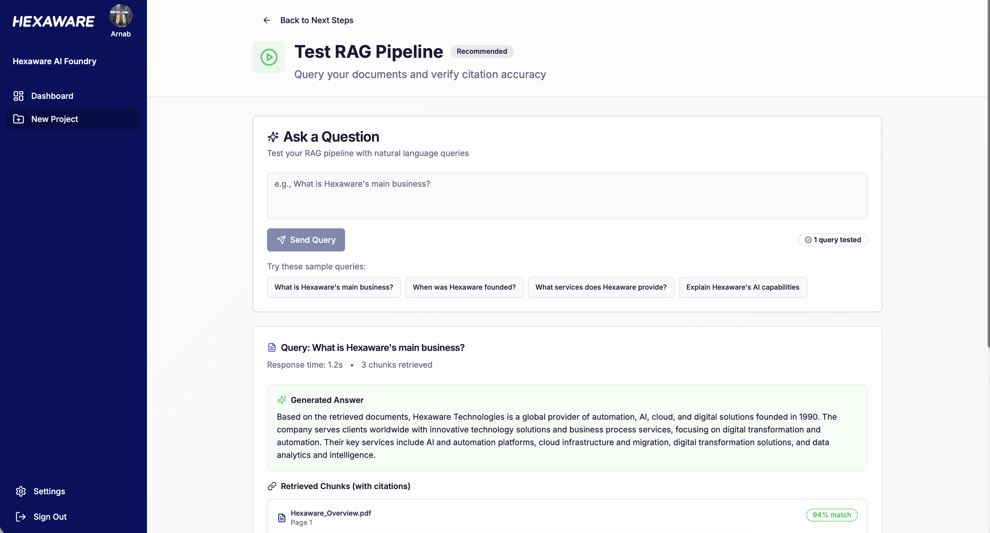 Hexaware AI Foundry screenshot 9